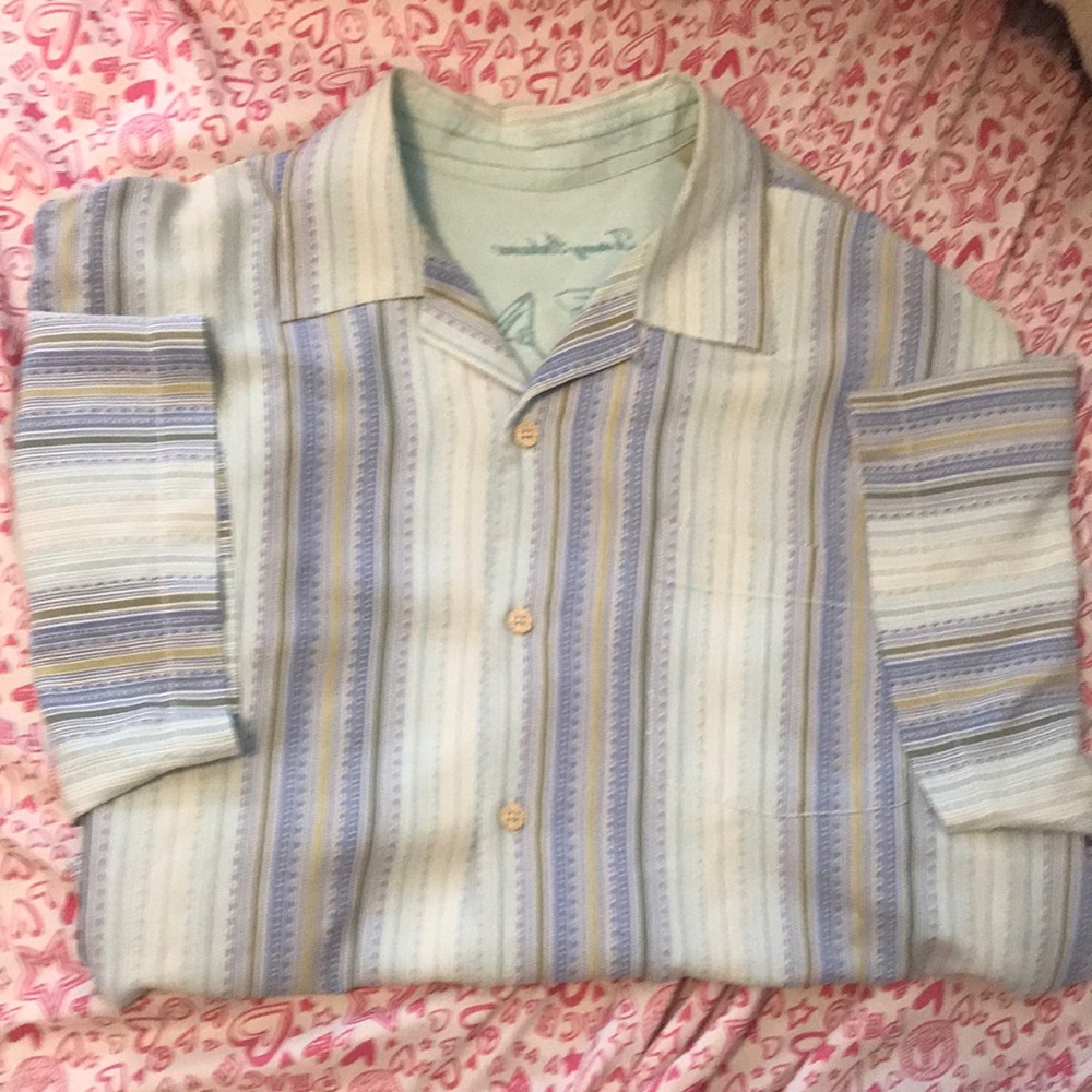Tommy Bahama Silk Short Sleeve Shirt Large